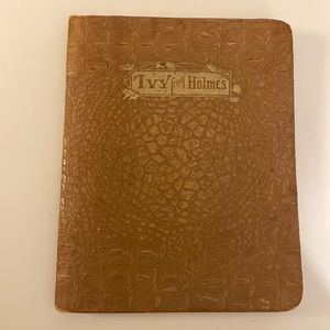 Antique Leather 1910 “Ivy from Holmes” Poetry Book